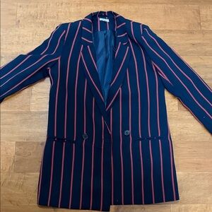 Ardene Navy Blazer with Red Stripes